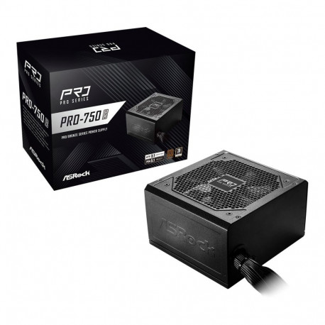 Power Supply Unit - ASRock PRO-750B 750W 80 PLUS Bronze ATX Black