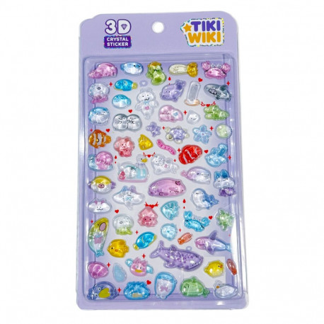 TIKI WIKI 3D sticker set - Crystal: Sea