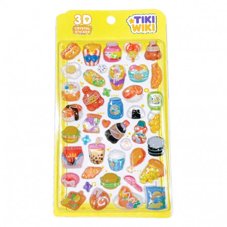 TIKI WIKI 3D sticker set - Crystal: Snacks