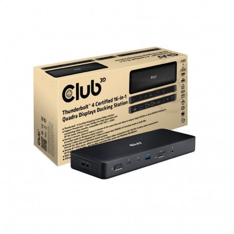 CLUB3D CSV-1583 laptop dock/port replicator Wired Thunderbolt 4 Black