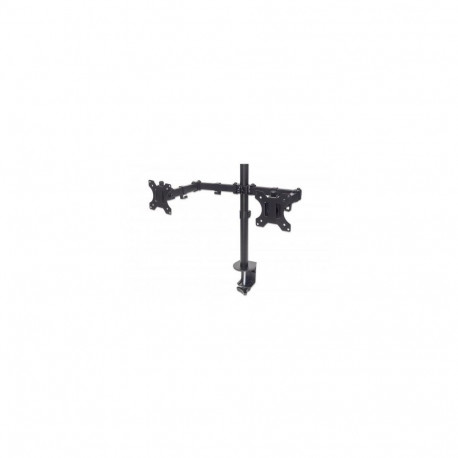 Manhattan Dual Desk Mount for TV & Monitors (Full Motion), For screens 10" to 27", Clamp Assembly, V