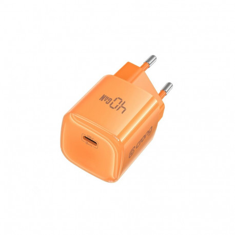 Crong NEO GaN Charger - Ładowarka USB-C 40W PD 3.2 z AVS (pomarańczowy)