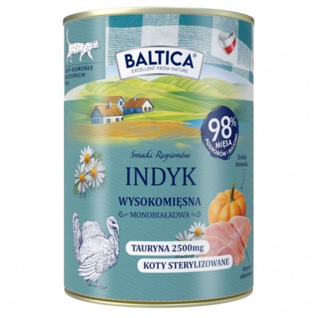 BALTICA Smaki regionów Turkey Mono - wet cat food - 400g