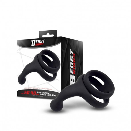 Double Penis Ring Solid Silicone 50/40 mm