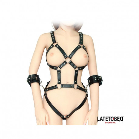 Bondage Harness with Cuffs