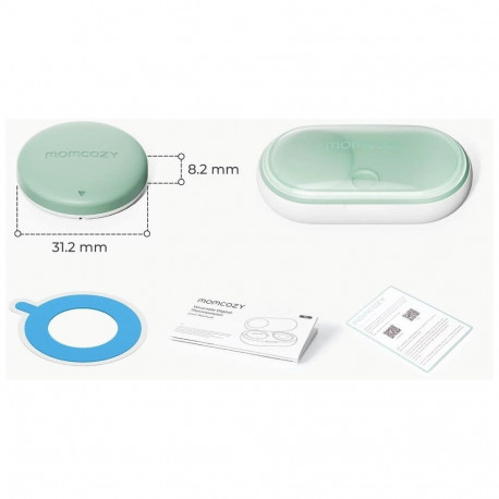 Thermometer - Momcozy T31 Smart Baby Thermometer Bluetooth, Memory Function, 20–45 °C Green