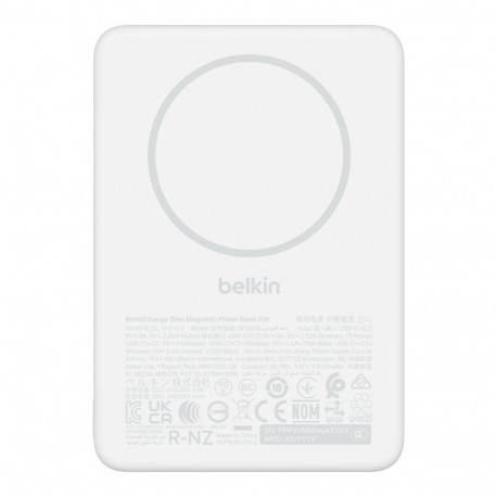 Belkin BoostCharge Slim 10000mAH mag.Powerb. 7,5W weiß BPD015hqWH