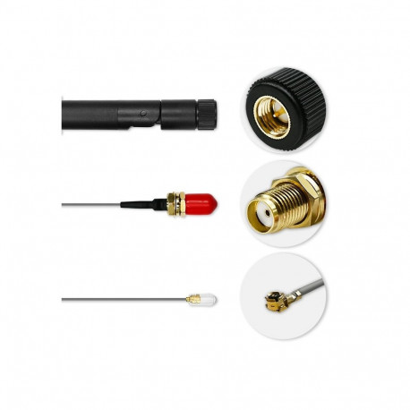 Wi-Fi Antenna - Qoltec 57046 2.4/5.1 GHz 5dBi Omnidirectional Black