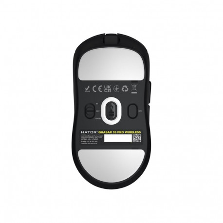 HATOR juhtmevaba mänguhiir Quasar 3S Pro paremakäeline RF + Bluetooth + USB Type-C optical 30000DPI