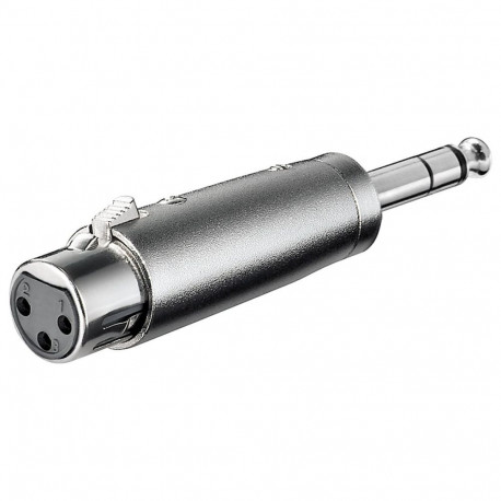PremiumCord XLR microphone adapter, XLR female to Jack 6,3mm stereo male