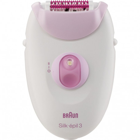 Braun Silk-pil 3 SE3-000 Epilator, White/Pink