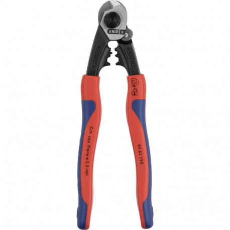 Drahtseilschere 95 62 190  (blau, mit zwei Pressprofilen für Endhülsen)