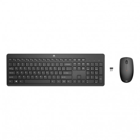 Wireless Keyboard and Mouse Combo - HP 230, 2.4 GHz, 1600 DPI, Black