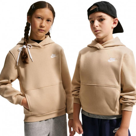 Nike laste pusa FD3000 286 sportswear club fliis, beež
