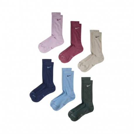 Skarpety Nike Everyday Elevated 6 par różowe, niebieskie, zielone, beżowe HQ8021 916 35-37,5