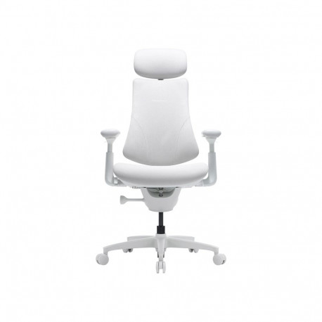 Office Chair - LiberNovo Omni Electric Lumbar Support, 5 Recline Positions, 45 cm White