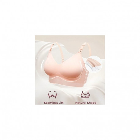 Nursing Bra - Momcozy YN21 Seamless Supportive Design, Size 3XL, Nude