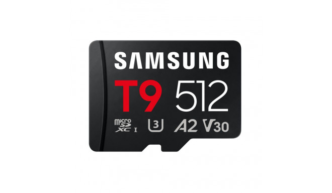 Samsung microSDXC UHS-I mälukaart T9 512GB flash-mäluklass U3, V30, A2