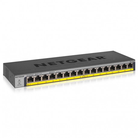NETGEAR haldamata gigabit-ethernet lüliti GS116LP PoE-toega (10/100/1000), must