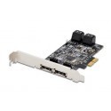 DIGITUS Add-On Card SATA III PCI Express, 4xSATA 2xeSATA, Chip: 88SE9230