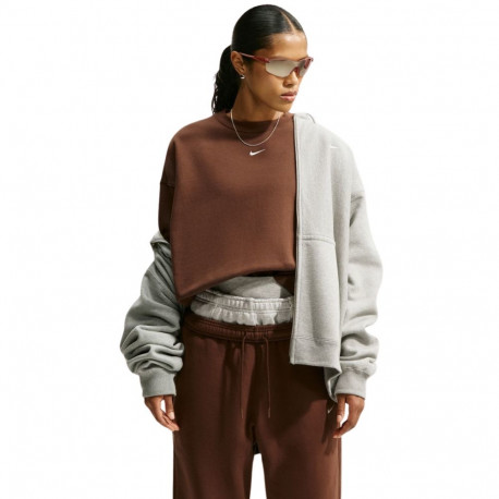 Bluza damska Nike Studio Fleece brązowa IM8082 259 L