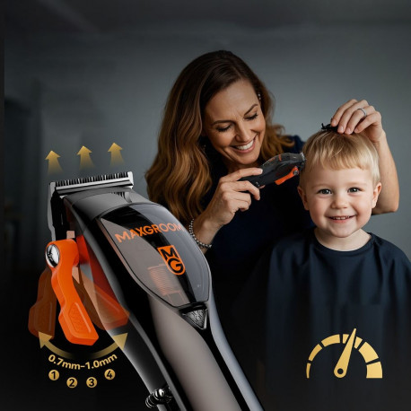 MAXGROOM WF-3908 multifunctional hair clipper with trimmer - black