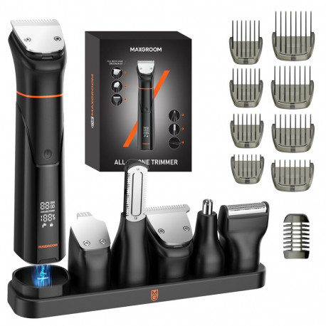 MAXGROOM JK-666 6-in-1 trimmer for beard, hair, body, nose and ears IPX6 - black