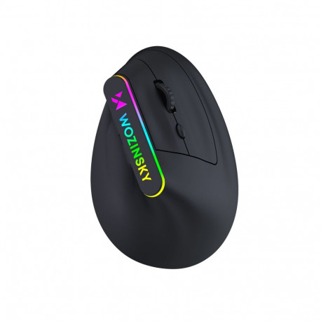 Wozinsky WMG-1164 Wireless Vertical Ergonomic Gaming Mouse 3600 DPI with RGB Backlight - Black