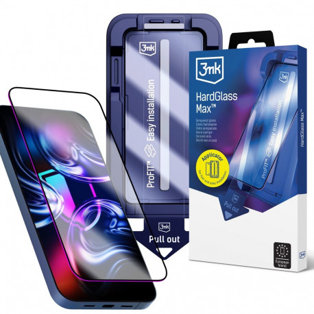 3mk HardGlass Max tempered glass for iPhone 15 / 16