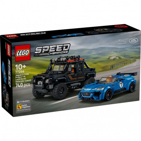 Speed Champions klotsid 77264 Jaguar Project 7 ja Land Rover Defender