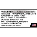 Klocki uss kidd dd-661
