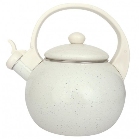 Czajnik z gwizdkiem, stal emaliowana, czarny, 2,2l, kinghoff, kh-2040