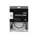 PATCH CABLE CAT6 UTP 0.25M/PP6U-0.25M/BK GEMBIRD