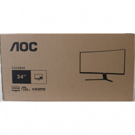 AOC CU34B3E Curved 34" 3440x1440/21:9/300cd/m2/4ms HDMI, DisplayPort, USB, Audio out | Warranty 36 m