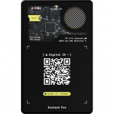 Rolling Square BT-jälgija AirCard Pro Apple'i seadmetele ühilduv, must
