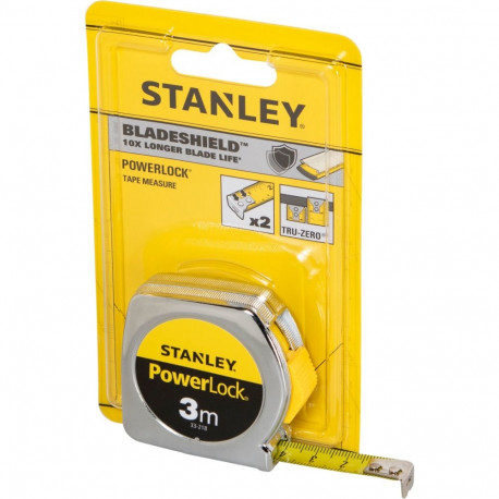 Stanley PowerLock Tape Measure 3m/12,7mm Metal Case