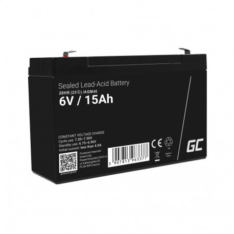 Battery AGM VRLA 6V 15Ah