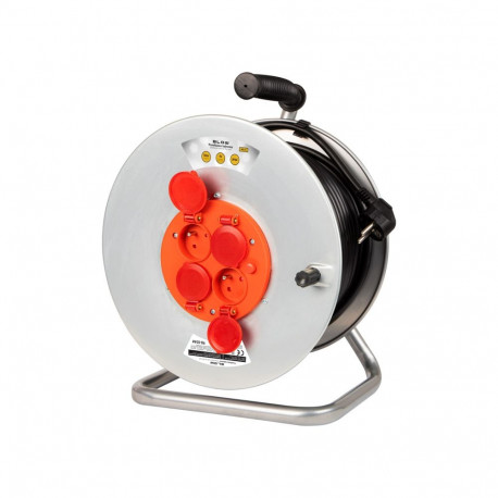 pikendusjuhe PR-61 4-pesaga maandusega 50m metallrull 3x2.5mm