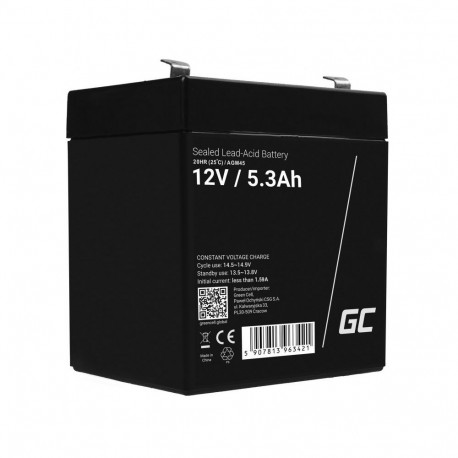 Green Cell UPS-aku AGM45 Sealed Lead Acid (VRLA) 12V 5,3Ah