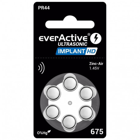 Battery - everActive 675 1.45V Batteries, 6 Pcs