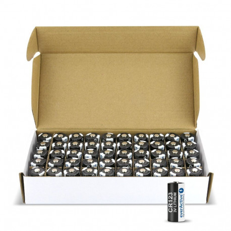 Battery - everActive CR123 1500 mAh 3V 50 Pcs