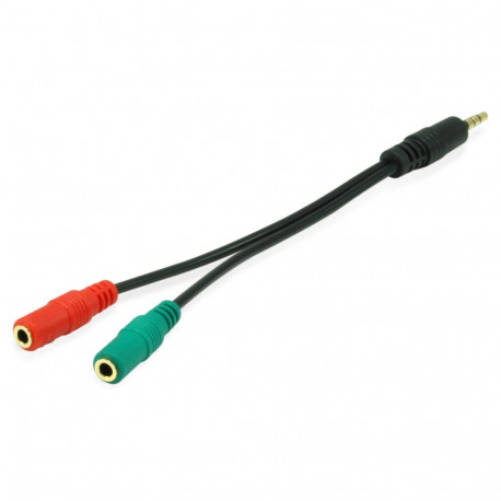 "Equip Audiokabel 3.5mm 1x/2x St/Bu 0.15m Y-Kabel"