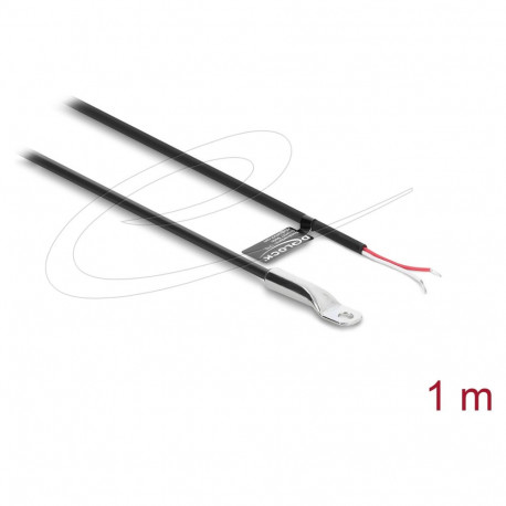 "Delock Temperaturfühler-Kabel M4 mit 2 x offenen Kabelenden PVC rund B25/85 3435K 1 m"
