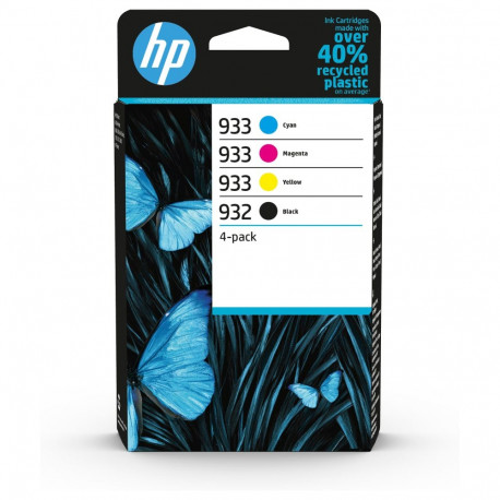 "HP 933 4-Pack CMY(3)/932 Black Original Ink Cartridge Combo Schwarz, Cyan, Magenta, Gelb 8,5, 4ml 4