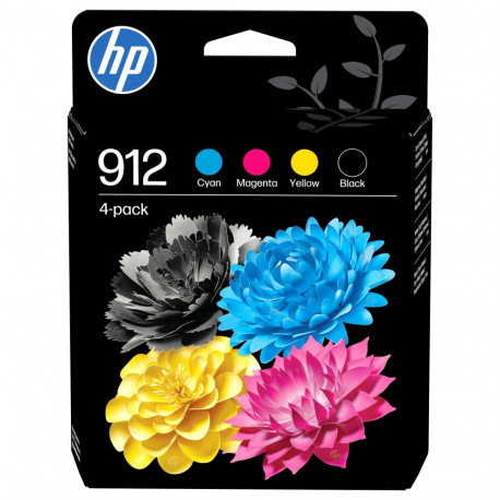 "HP 912 4-Pack CMYK(4) Original Ink Cartridge Combo Schwarz, Cyan, Magenta, Gelb 250Seiten 315Seiten