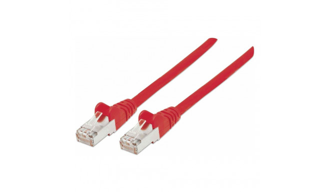 Patchkaabel Cat6a-pistik/Cat7-toorkaabel 0,25m, punane