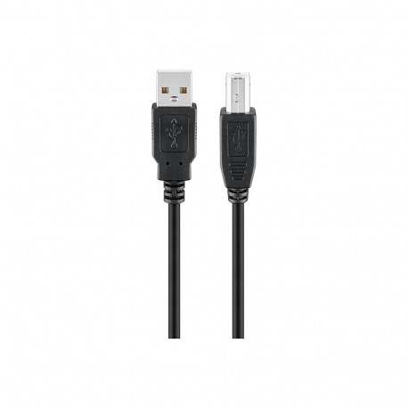 "Goobay USB 2.0 Kabel, USB-A Stecker > USB-B Stecker (schwarz, 1,8 Meter, doppelt geschirmt)"
