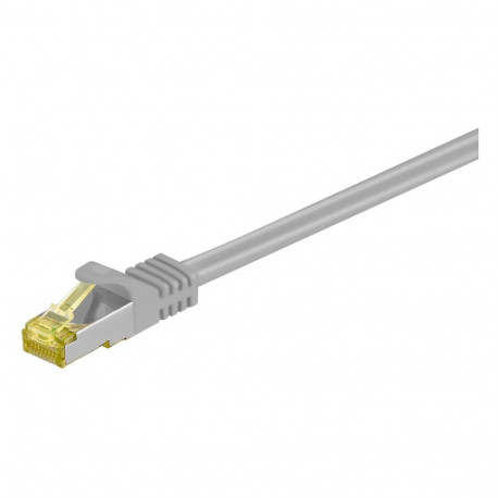"Goobay 1m RJ45 Patchkabel CAT 6A S/FTP (PiMF), 500 MHz, mit CAT 7 Rohkabel, grau LSZH halogenfrei, 