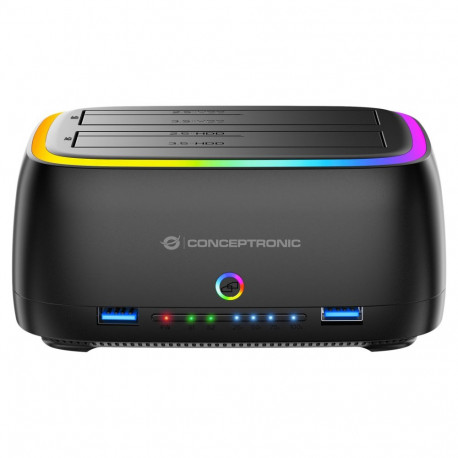 CONCEPTRONIC kõvaketta korpus 2.5/3.5" HDD/SSD 2xUSB-A, must