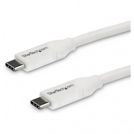 "StarTech USB-C auf USB-C Kabel mit 5A Power Delivery - St/St - Weiss - 4m - USB 2.0 - USB-IF zertif
